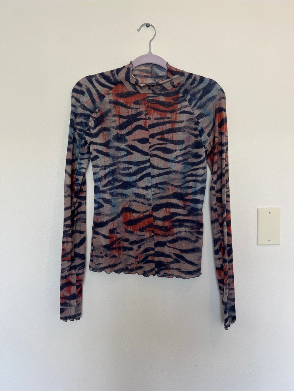 FP Movement by Free People Long-Sleeve Sheer Animal-Print Top in Multicolor